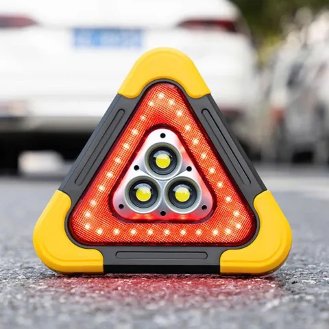 ĐÈN LED CẢNH BÁO NGUY HIỂM TAM GIÁC PIN NLMT  ĐA NĂNG 🚨🔺 (P131496)
