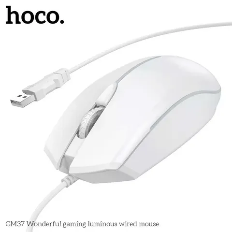 Chuột Có Dây Hoco GM37 Sành Điệu Độ Nhạy Cao 2400DPI Đèn LED Đổi Màu Cho Máy Tính PC (P131379)