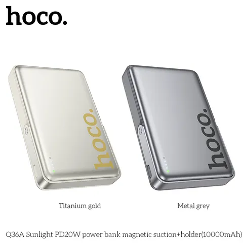 [CCC] Pin Dự Phòng Hoco Q36A 10000mAh Hút Nam Châm Kèm Giá Đỡ Tiện Lợi Sạc Nhanh PD 20W (P131293)