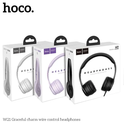 [CHÍNH HÃNG] Tai Nghe Chụp Tai HOCO W21 - Siêu Bass Đệm Tai Siêu Mềm Dây Dài 1.2M Bền Bỉ (P131238)