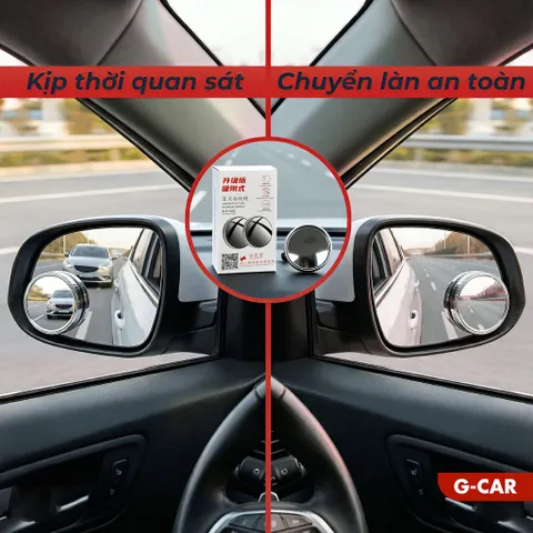 Gương Cầu Lồi Ô Tô Xoay 360 Hít Chân Kính Ô Tô GCAR đảm bảo an toàn khi di chuyển (P130909)