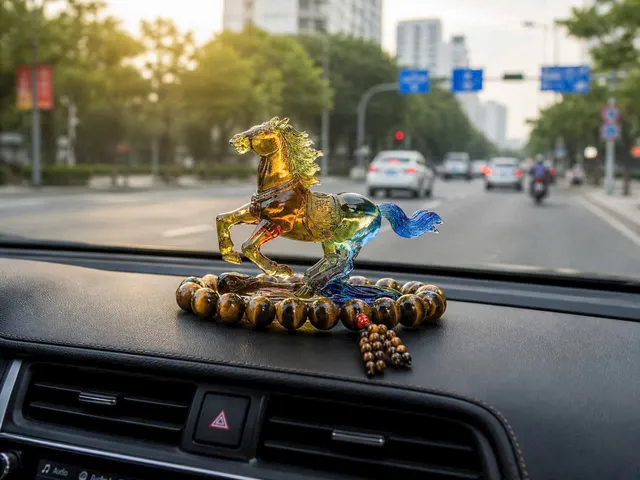 Tượng Trang Trí Decor NGỰA ĐÁ LƯU LY decor trang trí taplo ô tô, bàn làm việc, phòng khách (P130906)