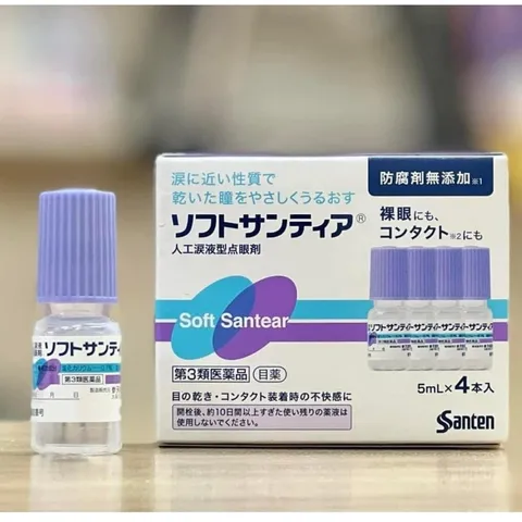 Nước nhỏ mắt Santen White Conc hỗ trợ dịu mắt, giảm mỏi mắt Nhật Bản - Hộp 4 lọ
