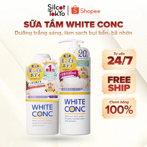 Sữa tắm trắng da toàn thân Body Shampoo White Conc Nhật Bản - Chai 600ml
