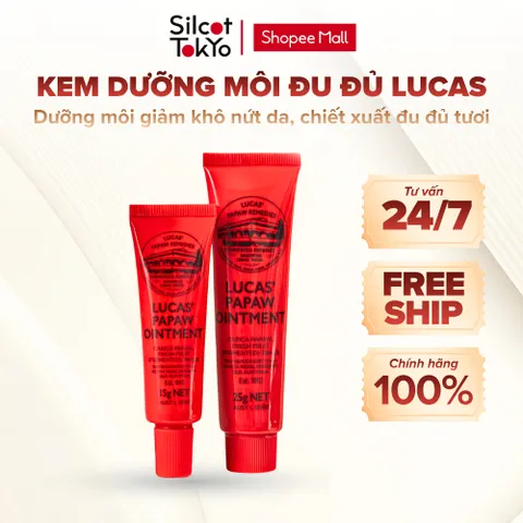 Kem dưỡng môi đu đủ Lucas Papaw White Conc giúp dưỡng môi giảm khô, chiết xuất đu đủ tươi từ Úc 15g, 25g