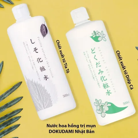 Nước hoa hồng lotion toner diếp cá, tía tô Dokudami White Conc Nhật Bản 500ml
