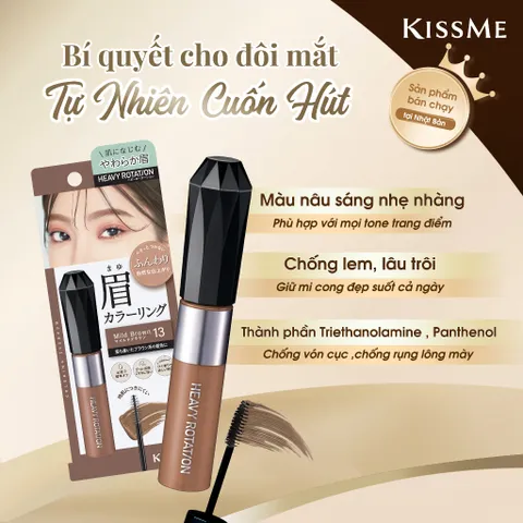 Mascara Chải Đổi Màu Lông Mày Chống Lem Trôi Ex Kissme White Conc Heavy Rotation Coloring Eyebrow 8g