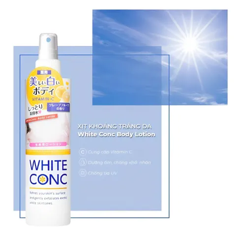 Xịt dưỡng trắng da toàn thân White Conc Body Lotion 245ml