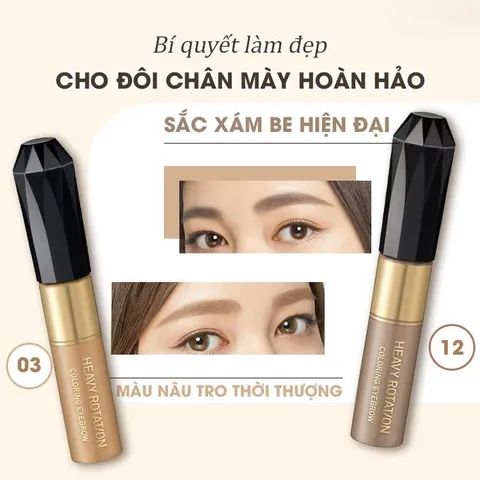 Mascara Chải Đổi Màu Lông Mày Chống Lem Trôi Ex Kissme White Conc Heavy Rotation Coloring Eyebrow 8g