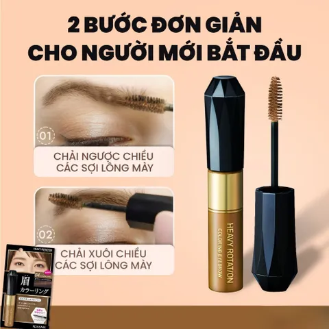 Mascara Chải Đổi Màu Lông Mày Chống Lem Trôi Ex Kissme White Conc Heavy Rotation Coloring Eyebrow 8g