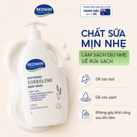 Sữa Tắm Redwin Sorbolene Body Wash Hỗ trợ Dưỡng Ẩm Dịu Nhẹ Cho Da Khô, Nhạy Cảm Phù Hợp Cho Cả Gia Đình