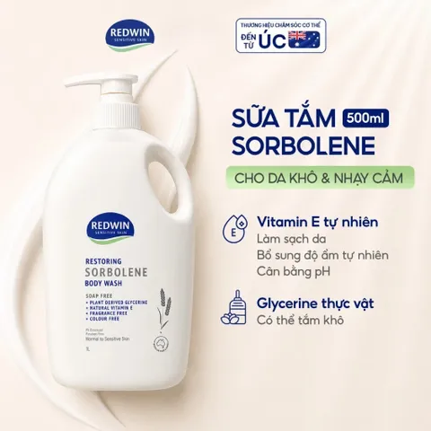 Sữa Tắm Redwin Sorbolene Body Wash Hỗ trợ Dưỡng Ẩm Dịu Nhẹ Cho Da Khô, Nhạy Cảm Phù Hợp Cho Cả Gia Đình
