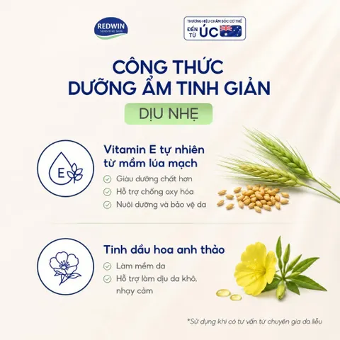 Combo Dưỡng Ẩm Chuyên Sâu Redwin Kem Dưỡng Ẩm Vitamin E Cream 330g & Sữa Dưỡng Thể Vitamin E Body Lotion EPO 400ml