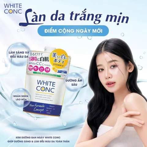 Kem dưỡng thể ban ngày trắng da White CC Cream White Conc Nhật Bản - Túi 200g