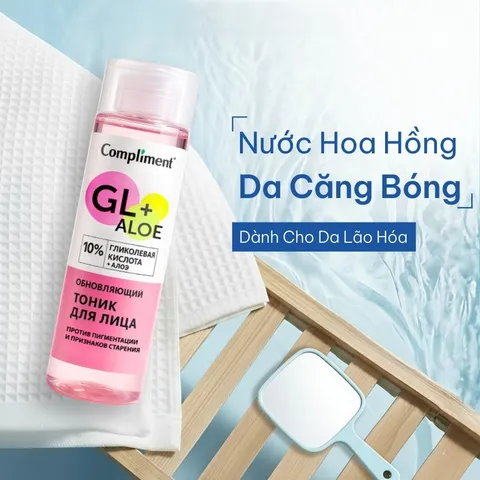 Toner Glycolic Acid 10% RT Compliment Dưỡng Ẩm, Cân Bằng Độ pH, Mờ Thâm Nám, Tái Tạo Làn Da 200ml