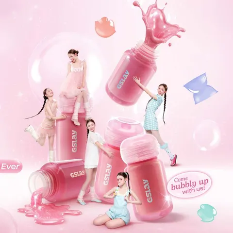 Má hồng kem dạng lỏng GSLAY Bubble Gleam Blush Serum căng bóng bắt sáng, mỏng nhẹ thuần chay 4.5ml