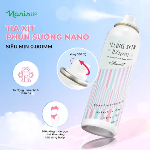 Kem, Xịt Chống Nắng Naris Cosmetics Dưỡng Sáng Da Parasola UV Spray SPF50+ PA++++
