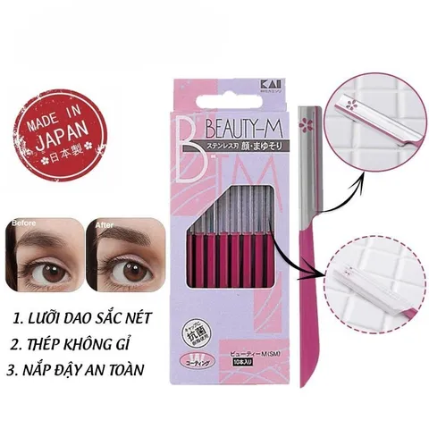 Dao cạo lông mày, lông mặt KAI beauty Razor White Conc Nhật Bản