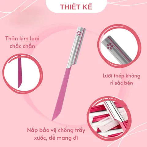 Dao cạo lông mày, lông mặt KAI beauty Razor White Conc Nhật Bản