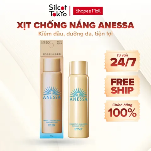 Xịt chống nắng Anessa kiềm dầu, dưỡng da, tiện lợi White Conc - Chai 60g