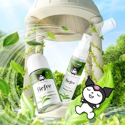 Lăn khử mùi và Xịt khử mùi Refre x Kuromi Natural/Whitening Perfume White Conc  40ml/ 30ml