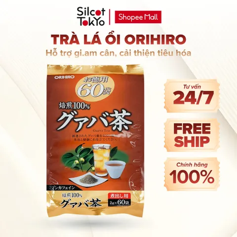 Trà lá ổi Orihiro White Conc Nhật Bản hỗ trợ giảm cân, giảm mỡ thừa, cải thiện tiêu hóa - Gói 60 túi