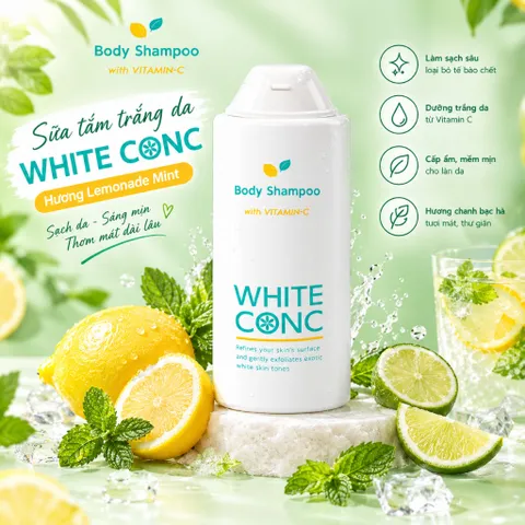Sữa tắm trắng da toàn thân White Conc Nhật Bản Chai 150ml/360ml