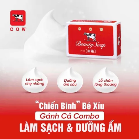 Xà Phòng Đa Năng COW Beauty Soap 90g – Dưỡng Ẩm Da, Làm Sạch Dịu Nhẹ