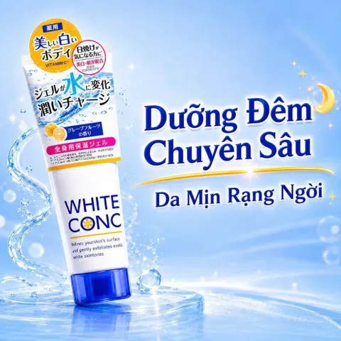 Kem dưỡng ẩm trắng da toàn thân ban đêm White Conc Nhật Bản Watery Cream 90g