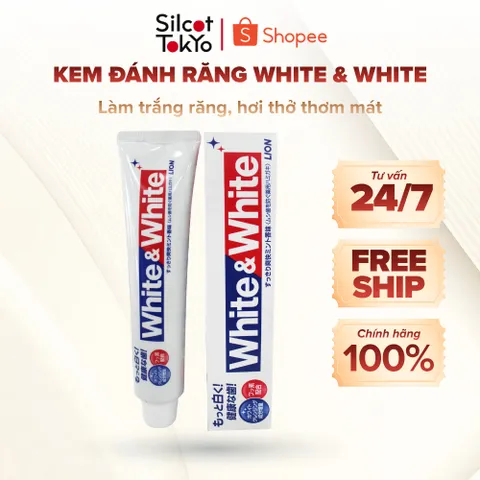 Kem đánh răng White & White Lion 150g Nhật Bản