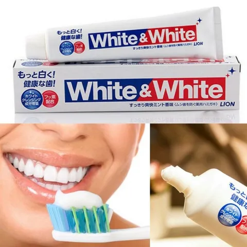 Kem đánh răng White & White Lion 150g Nhật Bản