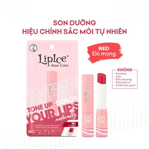 Son dưỡng có màu hiệu chỉnh sắc môi Lipice Sheer Color 2.4g  - Đỏ mọng