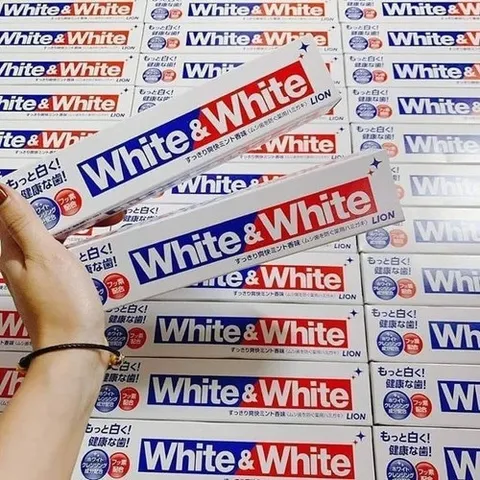 Kem đánh răng White & White Lion 150g Nhật Bản