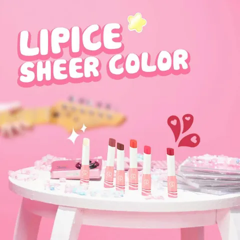 Son dưỡng có màu hiệu chỉnh sắc môi Lipice Sheer Color 2.4g  - Đỏ mọng