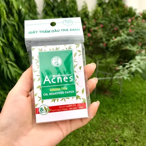 Giấy thấm dầu kiểm soát nhờn, ngừa mụn Acnes Oil Remover Paper White Conc 100 tờ