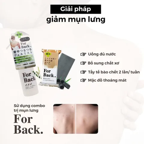 Xà phòng và xịt mụn lưng Pelican For Back Medicated White Conc Nhật Bản