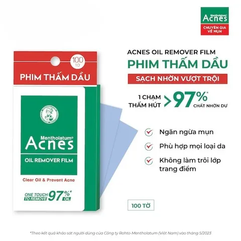 Phim Thấm Dầu Acnes Oil Remover Film White Conc 100 Tờ