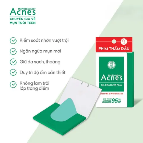 Phim Thấm Dầu Acnes Oil Remover Film White Conc 100 Tờ