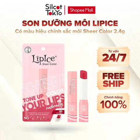 Son dưỡng có màu hiệu chỉnh sắc môi Lipice Sheer Color White Conc Thỏi 2.4g