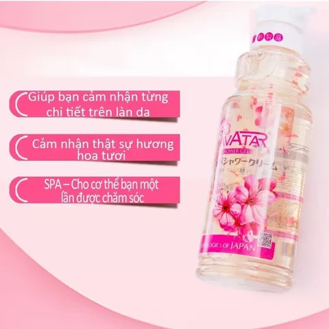 Sữa Tắm Thơm Mịn Da Bông Hoa Jojoba Avatar Dưỡng Da Body Mềm Mịn Chai 900ml/ 750ml/ 350ml