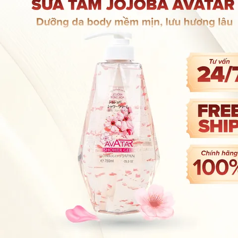 Sữa Tắm Thơm Mịn Da Bông Hoa Jojoba Avatar Dưỡng Da Body Mềm Mịn Chai 900ml/ 750ml/ 350ml