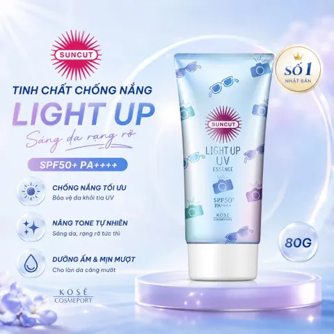 Kem chống nắng KOSÉ SUNCUT dưỡng trắng, nâng tông da SPF50+ PA++++ dạng kem/xịt