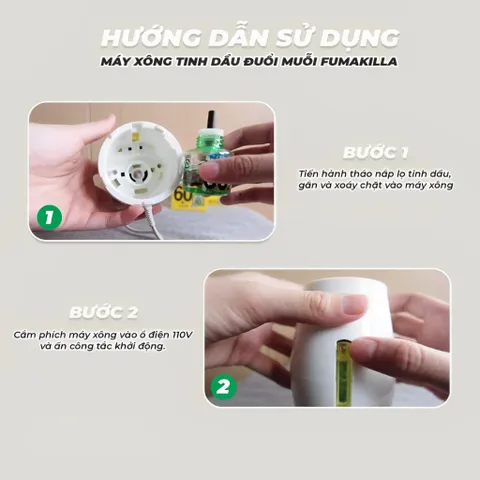 Set Máy Xông Tinh Dầu Đuổi Muỗi Và Lọ Tinh Dầu S Select Nhật Bản
