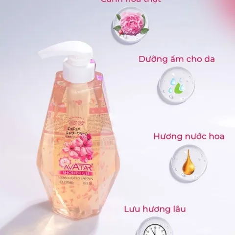 Sữa Tắm Thơm Mịn Da Bông Hoa Jojoba Avatar Dưỡng Da Body Mềm Mịn Chai 900ml/ 750ml/ 350ml