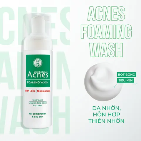 Sữa rửa mặt kiểm soát nhờn ngăn ngừa mụn Acnes White Conc Oil Control Cleanser 100g/ Acnes Foaming Wash 150ml