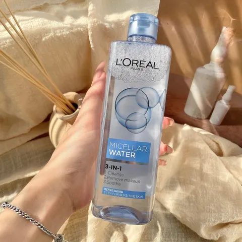Nước tẩy trang và làm sạch sâu 3-in-1 L'Oreal Paris Micellar Water 400ml