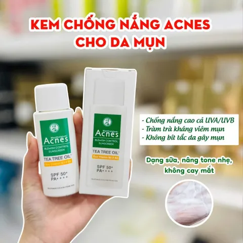 Sữa chống nắng cho da dầu mụn Acnes Blemish Control Sunscreen White Conc 50g