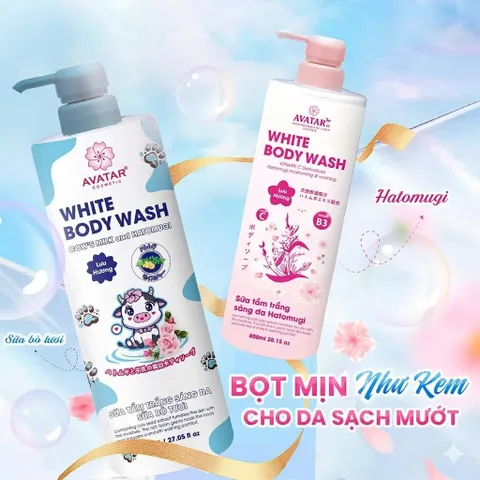 Sữa tắm dưỡng trắng sáng da Avatar Body Wash 800ml