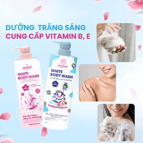 Sữa tắm dưỡng trắng sáng da Avatar Body Wash 800ml