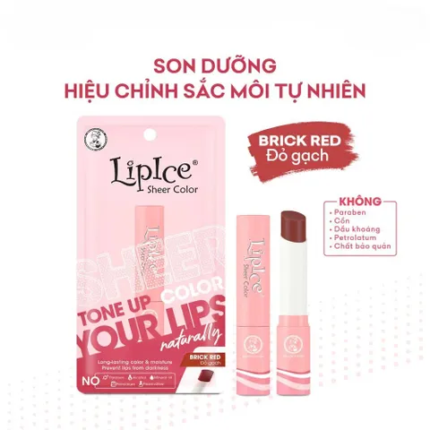 Son dưỡng có màu hiệu chỉnh sắc môi Lipice Sheer Color 2.4g  - Đỏ gạch